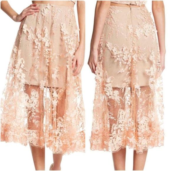 Dress The Population Peach/Nude Juliana Skirt